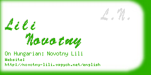 lili novotny business card